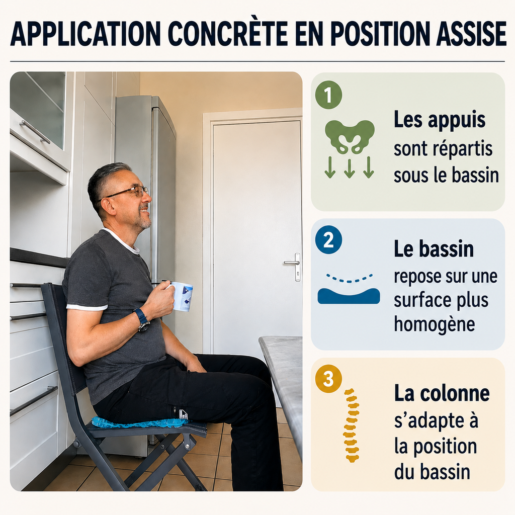 Coussin Ergonomique Gel ORTHO+ – Confort et soutien du coccyx