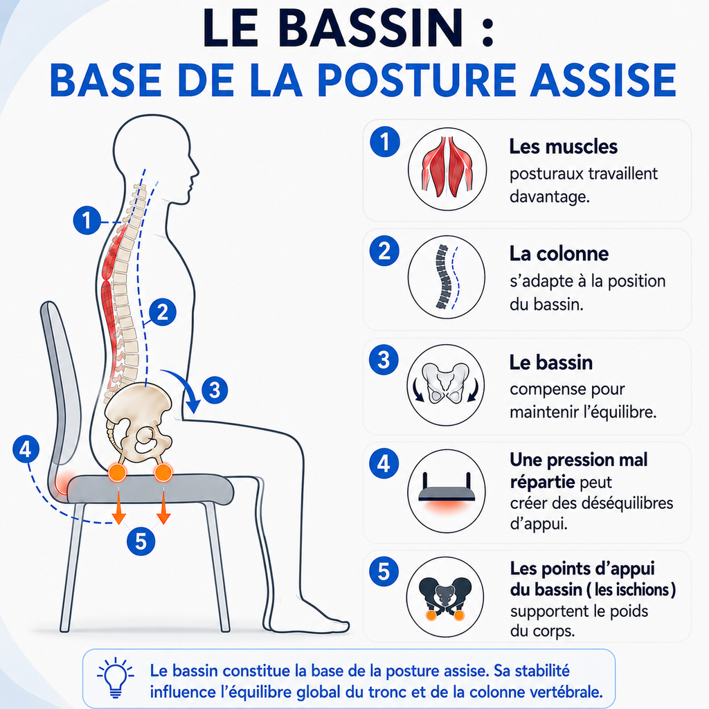 Coussin Ergonomique Gel ORTHO+ – Confort et soutien du coccyx