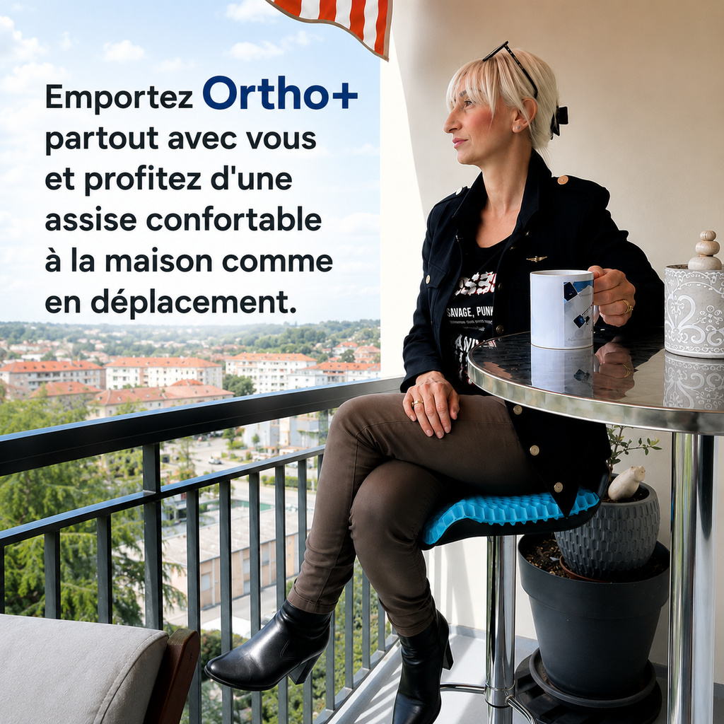 Coussin Ergonomique Gel ORTHO+ – Confort et soutien du coccyx