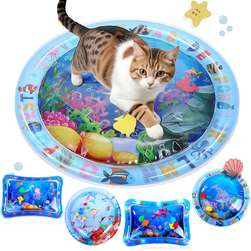 Tapis aquatique interactif pour chat - Jeu sensoriel stimulant